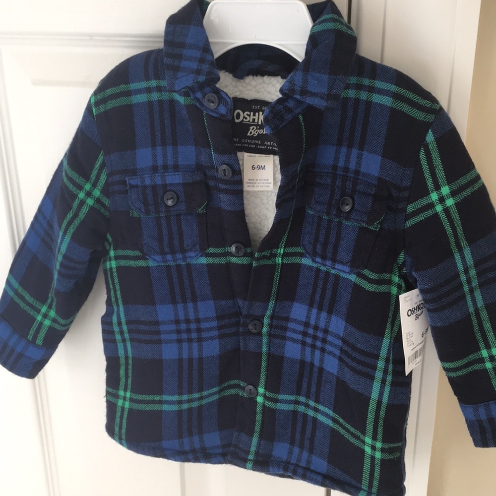 Fleece lined flannel 6-9 months